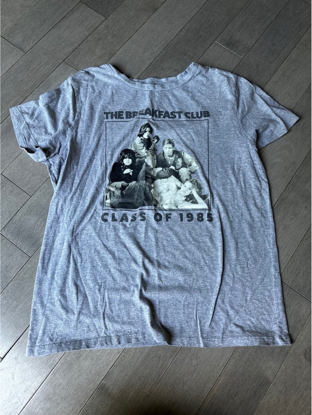 The Breakfast Club Class of 1985 Movie Graphic T Shirt Gray Womens Medium TV